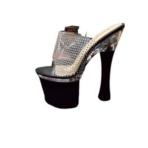 Dolls Kill Simmi Angel Diamante Platform Heels